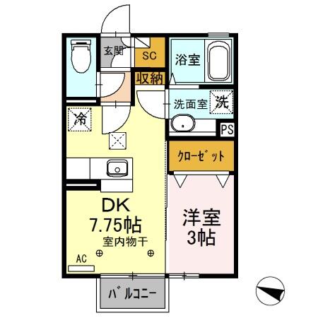 同じ建物の物件間取り写真 - ID:209005601433