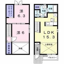 サン・コテージュＥ 102 ｜ 熊本県合志市豊岡（賃貸アパート2LDK・1階・64.46㎡） その2