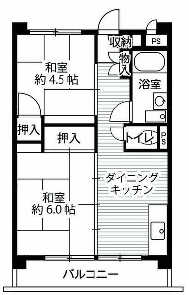 ビレッジハウス向台タワー１号棟　（５２３号室） 523｜東京都西東京市向台町４丁目(賃貸マンション2DK・5階・40.38㎡)の写真 その2