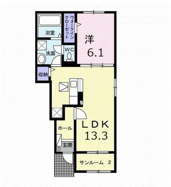 ドゥー・メゾン大網白里　Ⅱ 103｜千葉県大網白里市池田(賃貸アパート1LDK・1階・50.01㎡)の写真 その2