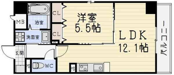 愛知県名古屋市東区相生町(賃貸マンション1LDK・3階・40.53㎡)の写真 その2