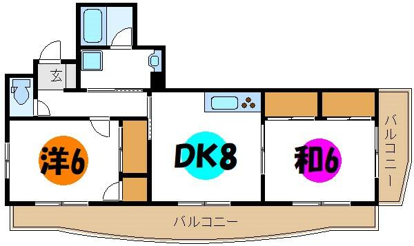 東京都葛飾区柴又５丁目(賃貸マンション2DK・3階・49.87㎡)の写真 その2