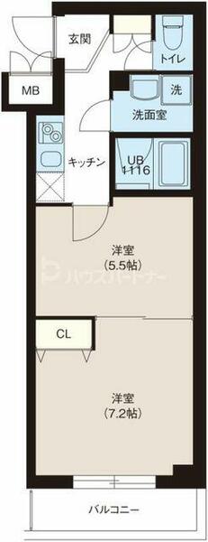 レオーネ志村坂上 101｜東京都板橋区坂下１丁目(賃貸マンション2K・1階・35.53㎡)の写真 その2