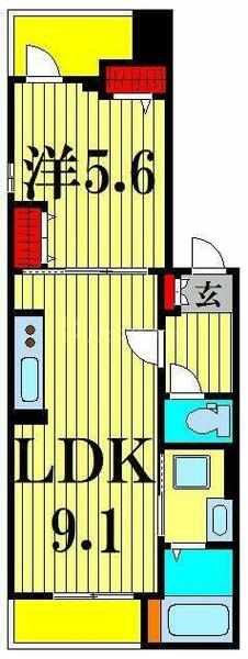 ベルハイツ 102｜東京都葛飾区東金町６丁目(賃貸アパート1LDK・1階・35.25㎡)の写真 その2