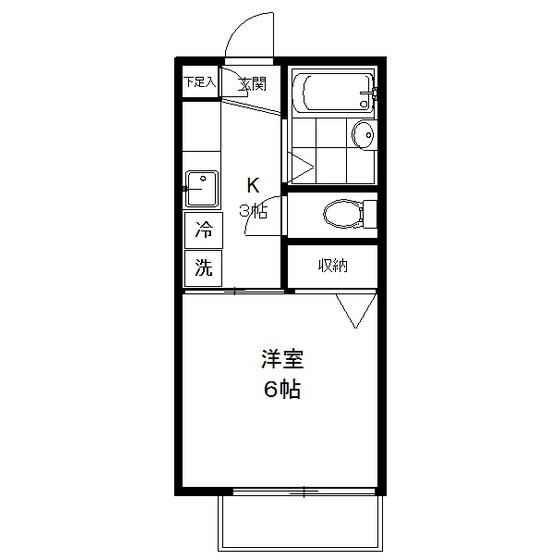 ハイツエクセル 205｜東京都武蔵野市境１丁目(賃貸アパート1K・2階・21.50㎡)の写真 その2