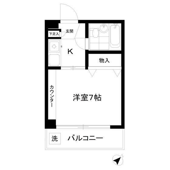 コスモガーデン 301｜東京都武蔵野市吉祥寺本町４丁目(賃貸マンション1K・3階・19.08㎡)の写真 その2