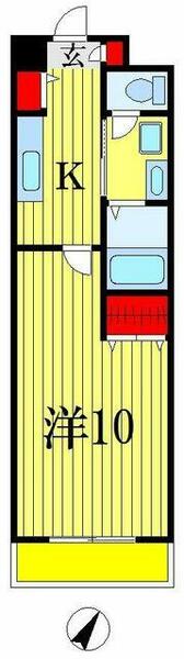 サングリーン新宿 302｜千葉県千葉市中央区新宿２丁目(賃貸マンション1K・3階・29.14㎡)の写真 その2