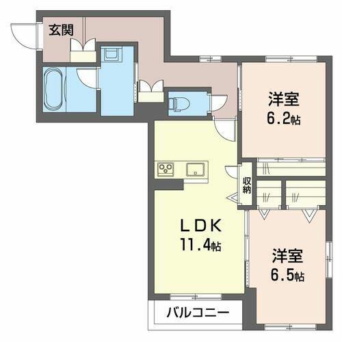 同じ建物の物件間取り写真 - ID:211046951766