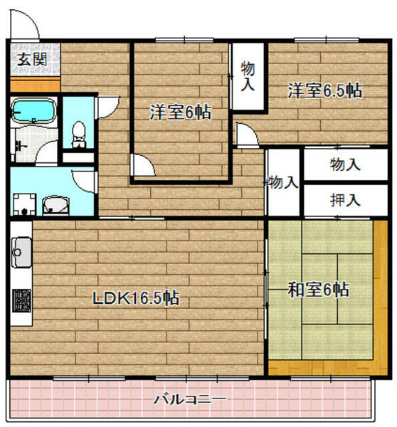 高槻パークレジデンス 804｜大阪府高槻市芥川町２丁目(賃貸マンション3LDK・8階・88.55㎡)の写真 その2