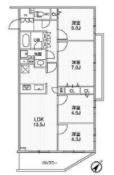 ＬＩＭＥ　ＲＥＳＩＤＥＮＣＥ　ＨＩＫＩＦＵＮＥ（ライムレジデンス曳舟） 321｜東京都墨田区東向島１丁目(賃貸マンション4LDK・3階・73.51㎡)の写真 その2