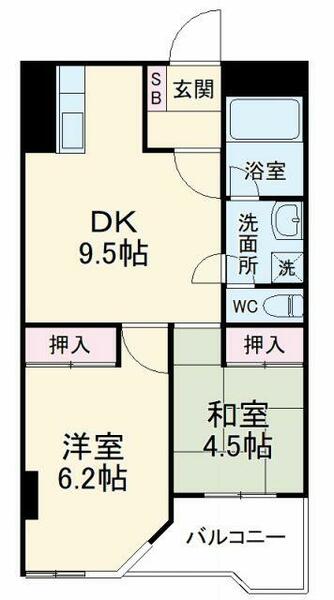 埼玉県さいたま市中央区本町東３丁目(賃貸マンション2DK・2階・54.03㎡)の写真 その2