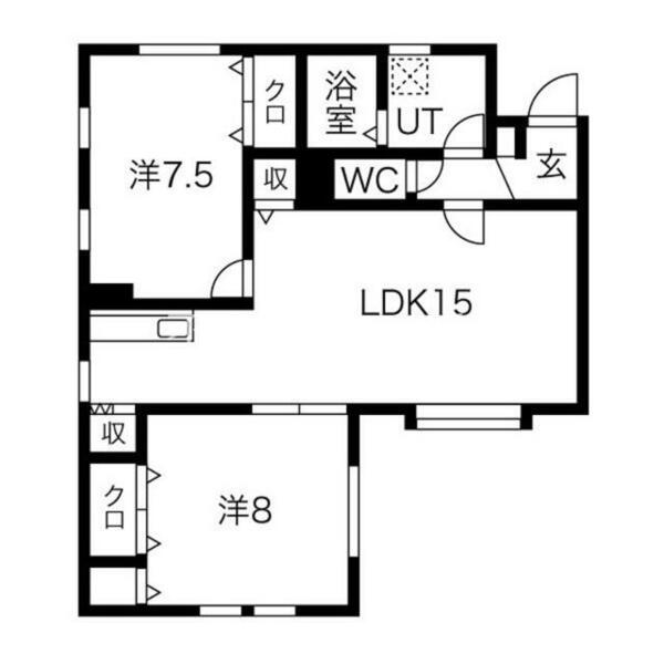 ラムセス 201｜北海道札幌市西区宮の沢二条１丁目(賃貸アパート2LDK・3階・65.40㎡)の写真 その2