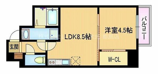 大阪府大阪市都島区片町１丁目(賃貸マンション1LDK・13階・35.35㎡)の写真 その2