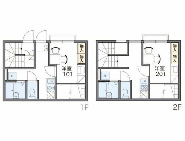 レオパレスサンセール 201｜愛知県岡崎市若松町字伝兵衛屋敷(賃貸アパート1K・2階・25.62㎡)の写真 その2