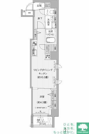 クリスタルパレス蒲西 00301｜東京都大田区西蒲田６丁目(賃貸マンション1LDK・3階・39.99㎡)の写真 その1