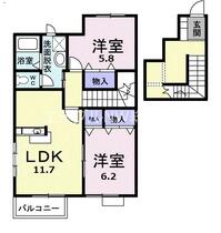 アプローズＡ  ｜ 岡山県浅口市金光町占見新田（賃貸アパート2LDK・2階・65.53㎡） その2