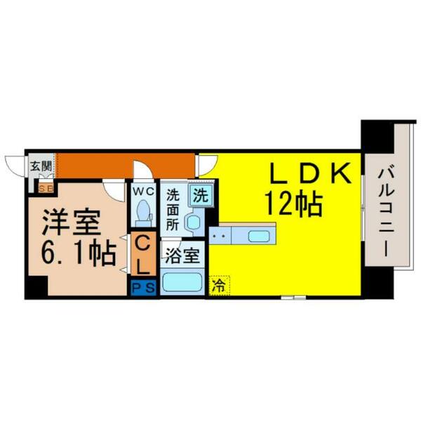 愛知県名古屋市千種区神田町(賃貸マンション1LDK・7階・43.92㎡)の写真 その2