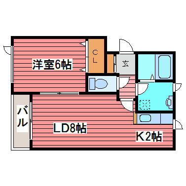 タウンハウス早水Ｂの間取り