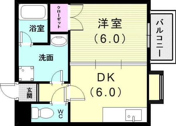 兵庫県神戸市垂水区旭が丘３丁目(賃貸アパート1DK・1階・27.00㎡)の写真 その2