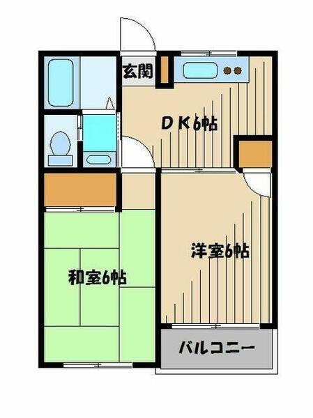 埼玉県所沢市大字久米(賃貸マンション2DK・2階・41.71㎡)の写真 その2