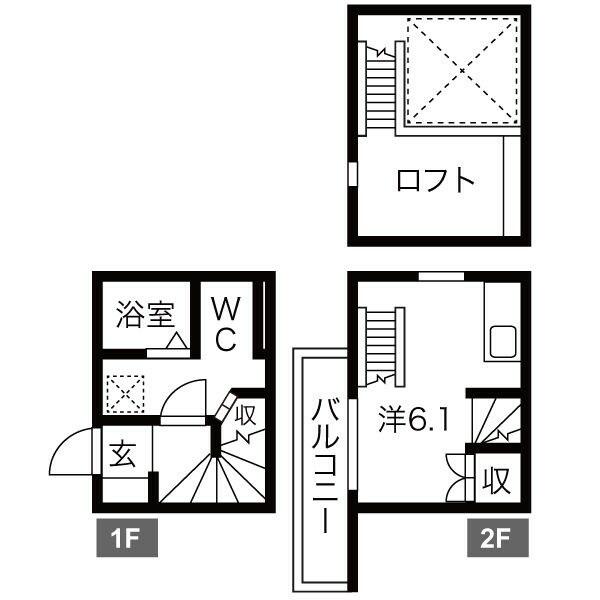 愛知県名古屋市南区白水町(賃貸アパート1SK・1階・25.20㎡)の写真 その2