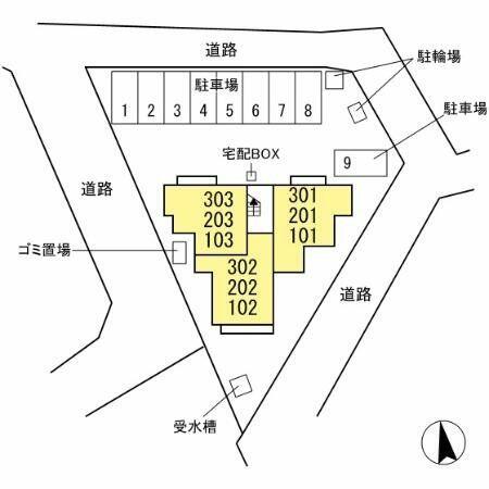 ロイヤルガーデン　ソラーナ 301｜千葉県四街道市物井(賃貸アパート1LDK・3階・43.05㎡)の写真 その2