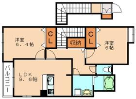 福岡県飯塚市赤坂（賃貸アパート2LDK・2階・56.20㎡） その2