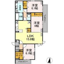 サザンショア東海岸 302 ｜ 神奈川県茅ヶ崎市東海岸北３丁目（賃貸アパート3LDK・3階・81.26㎡） その2