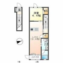 シェ　トワ　イナバ  ｜ 愛知県稲沢市稲葉２丁目（賃貸アパート1LDK・2階・38.25㎡） その2