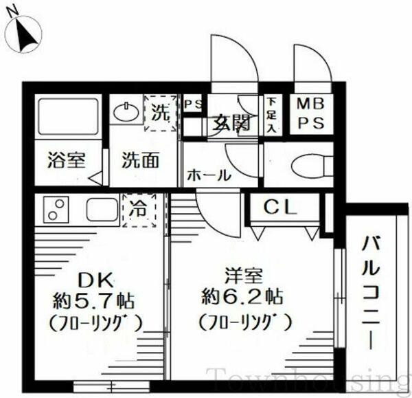 東京都新宿区西新宿８丁目(賃貸マンション1DK・2階・30.49㎡)の写真 その2