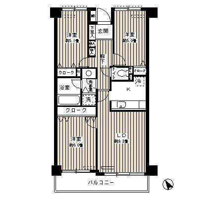 レジデンス西荻窪 207｜東京都杉並区西荻北１丁目(賃貸マンション3LDK・2階・62.47㎡)の写真 その2