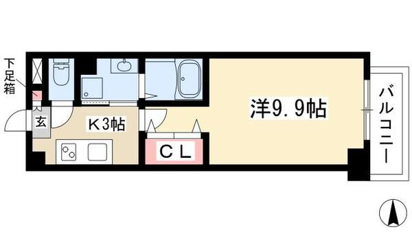 リシュドール鶴舞公園 1302｜愛知県名古屋市昭和区鶴舞１丁目(賃貸マンション1K・13階・29.36㎡)の写真 その2