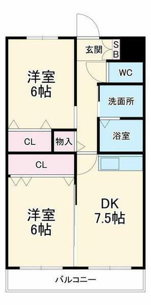 愛知県名古屋市中川区八田町(賃貸マンション2DK・1階・48.95㎡)の写真 その2