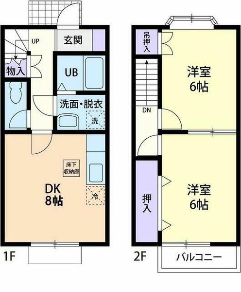 埼玉県行田市栄町(賃貸アパート2DK・1階・53.00㎡)の写真 その2