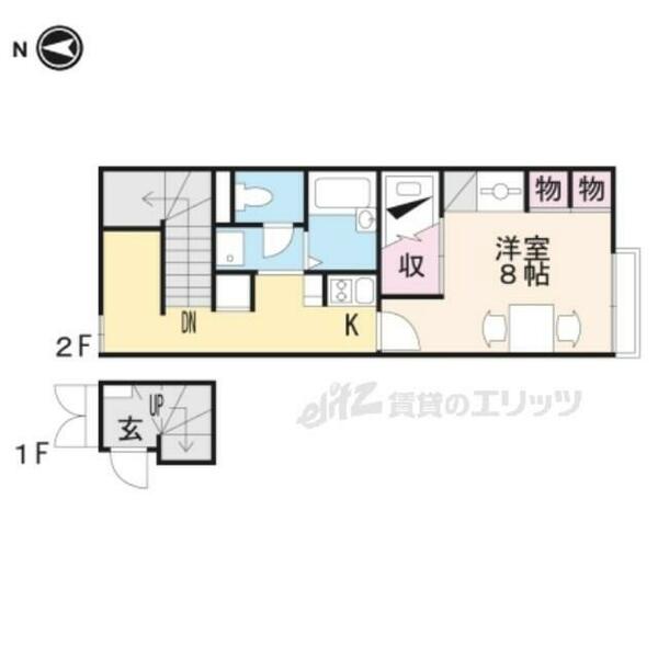 レオパレスワゲンエド 204｜滋賀県蒲生郡日野町松尾３丁目(賃貸アパート1K・2階・23.61㎡)の写真 その2