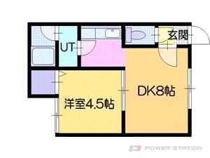 ルピア入船｜北海道小樽市入船５丁目(賃貸アパート1LDK・1階・28.55㎡)の写真 その2