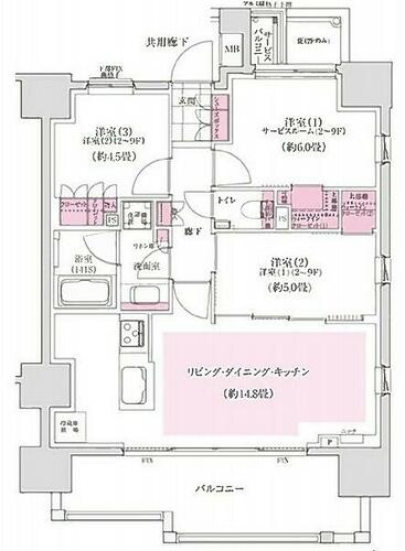 同じ建物の物件間取り写真 - ID:213103237294