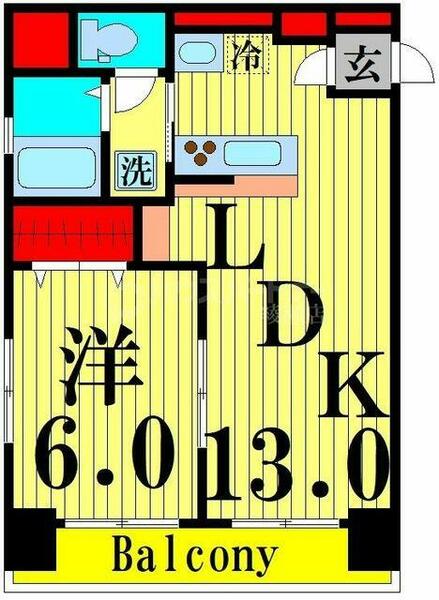 メゾンパークス 603｜東京都足立区加平１丁目(賃貸マンション1LDK・6階・38.88㎡)の写真 その2