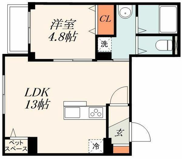 東京都葛飾区東金町３丁目(賃貸マンション1LDK・3階・40.08㎡)の写真 その2