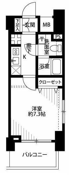 プレール・ドゥーク西横浜｜神奈川県横浜市西区浜松町(賃貸マンション1K・5階・24.75㎡)の写真 その2