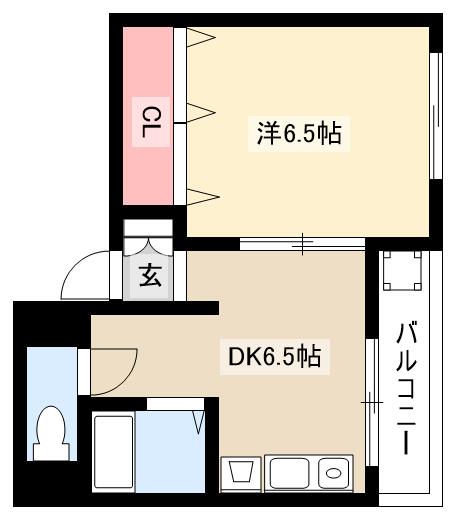 第一シティハウス藤見 406｜愛知県名古屋市名東区藤見が丘(賃貸マンション1DK・4階・32.68㎡)の写真 その2
