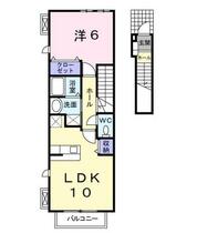 プリムローズ徳力新町Ｂ 205 ｜ 福岡県北九州市小倉南区徳力新町１丁目（賃貸アパート1LDK・2階・42.37㎡） その2