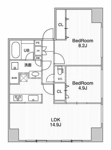 アーバンフラッツ池袋プレミアム 2601｜東京都豊島区西池袋１丁目(賃貸マンション2LDK・26階・65.91㎡)の写真 その2