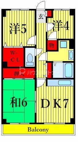 レピドール福田Ｉ 208｜東京都江東区南砂２丁目(賃貸マンション3DK・2階・59.00㎡)の写真 その2