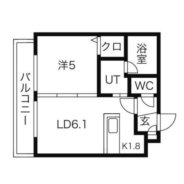北海道札幌市中央区宮の森一条７丁目(賃貸マンション1LDK・4階・30.24㎡)の写真 その2
