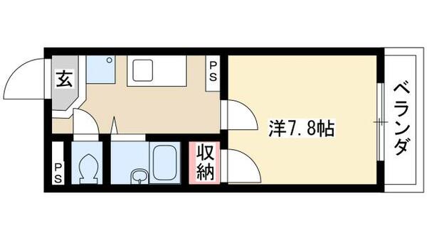 ベルハウス 202｜愛知県北名古屋市弥勒寺西３丁目(賃貸アパート1K・2階・24.90㎡)の写真 その2