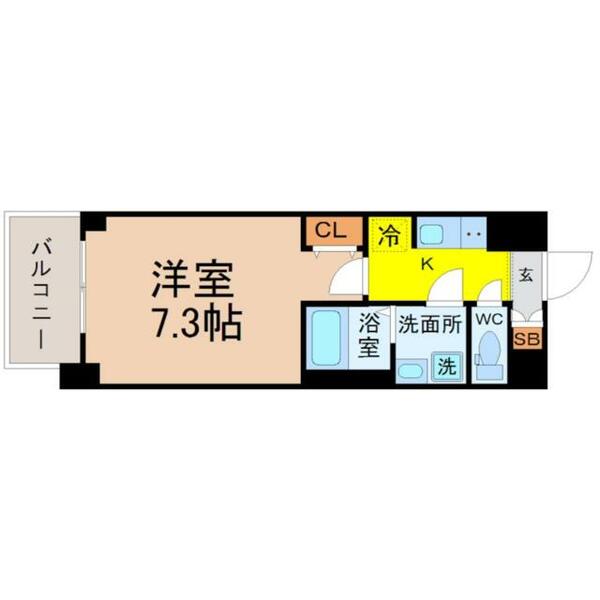 Ｓ－ＲＥＳＩＤＥＮＣＥ志賀本通Ｎｏｒｔｈ｜愛知県名古屋市北区辻本通１丁目(賃貸マンション1K・6階・24.80㎡)の写真 その2