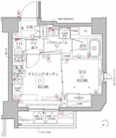 クレイシアＩＤＺ王子アーバンヒルズ 803｜東京都北区豊島２丁目(賃貸マンション1DK・8階・25.98㎡)の写真 その2