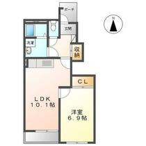 福岡県八女郡広川町大字新代（賃貸アパート1LDK・1階・44.30㎡） その2