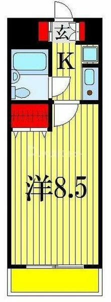 ジェネピア東千葉 507｜千葉県千葉市中央区祐光２丁目(賃貸マンション1K・5階・24.48㎡)の写真 その2